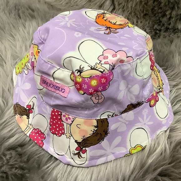 Snug As A Bug | Infant's Flying Fairies Sun Hat | Purple | Various Sizes - Picture 3 of 4
